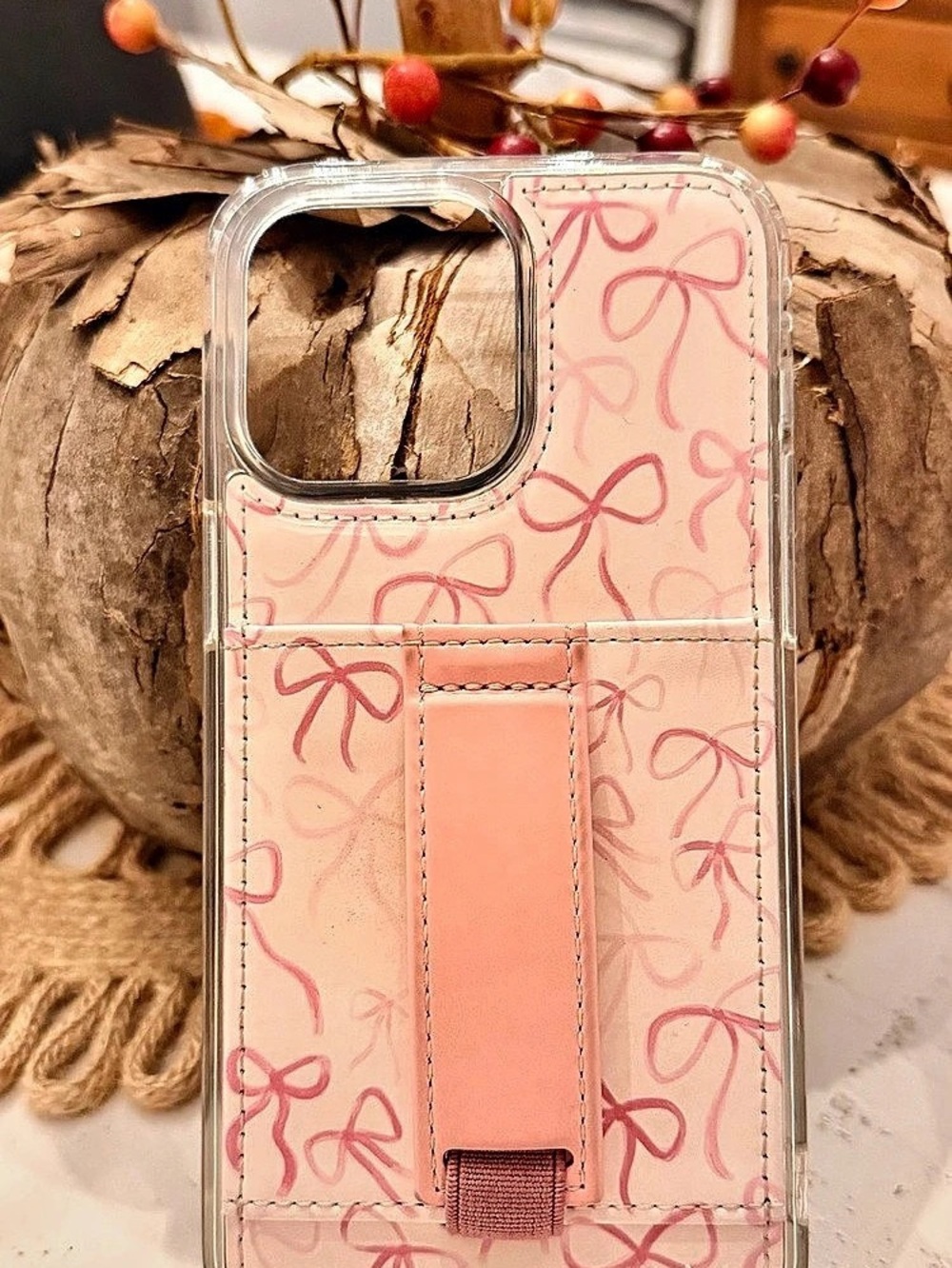 WALLI Pink Bow Print IPhone 14 Pro Max